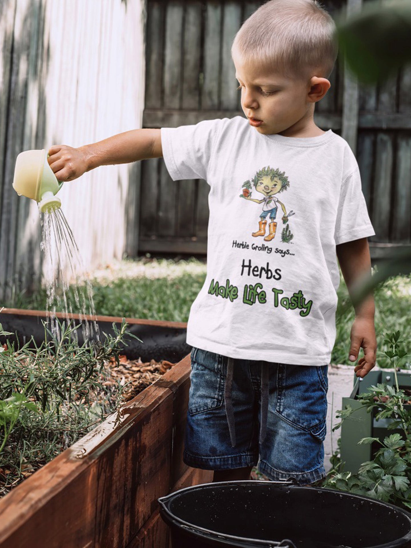 Herbie Groling Herbs Make Life Tasty Designer Kids T-Shirt